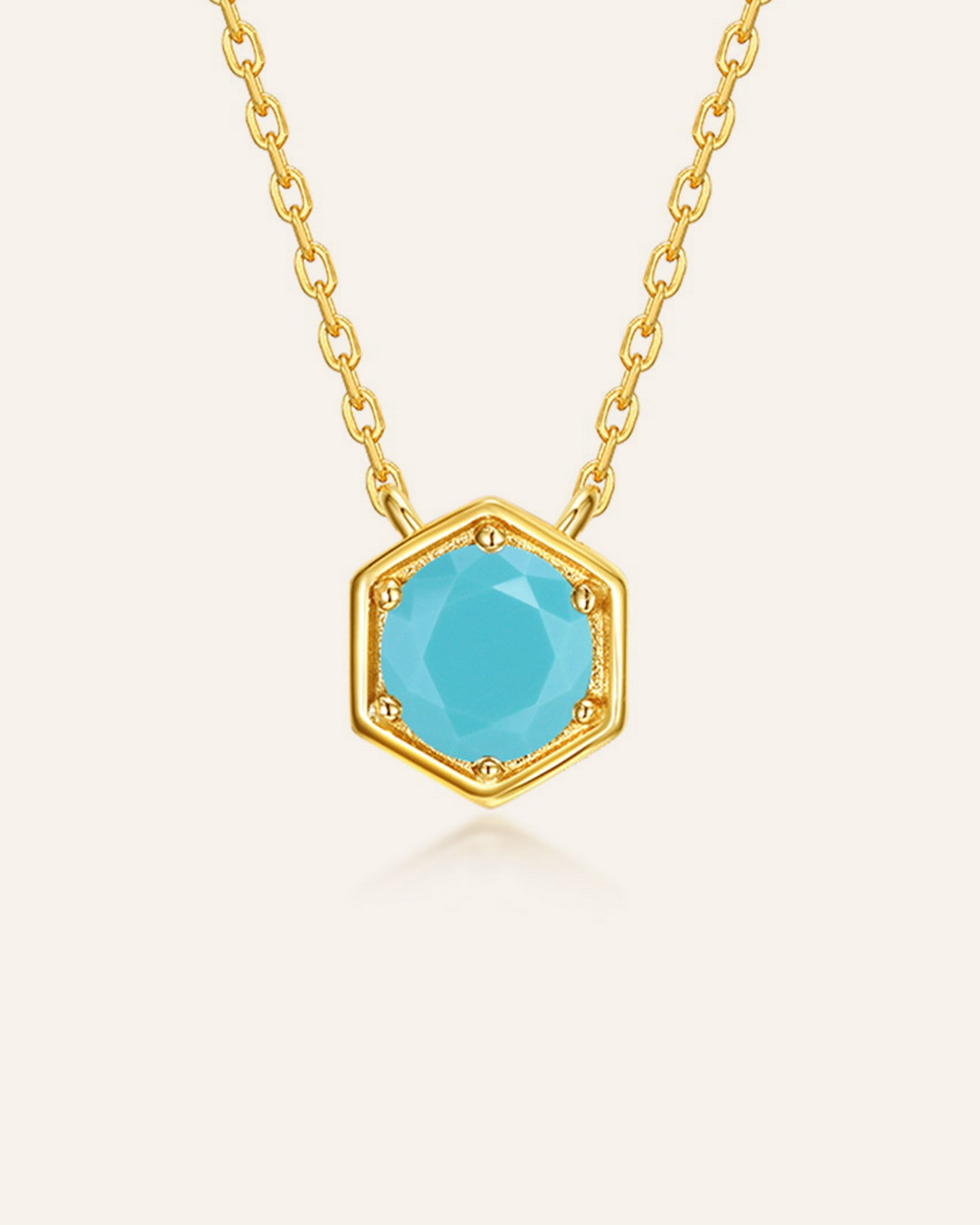 สร้อยคอหินประจำเดือนธันวาคม – สีเทอร์ควอยซ์