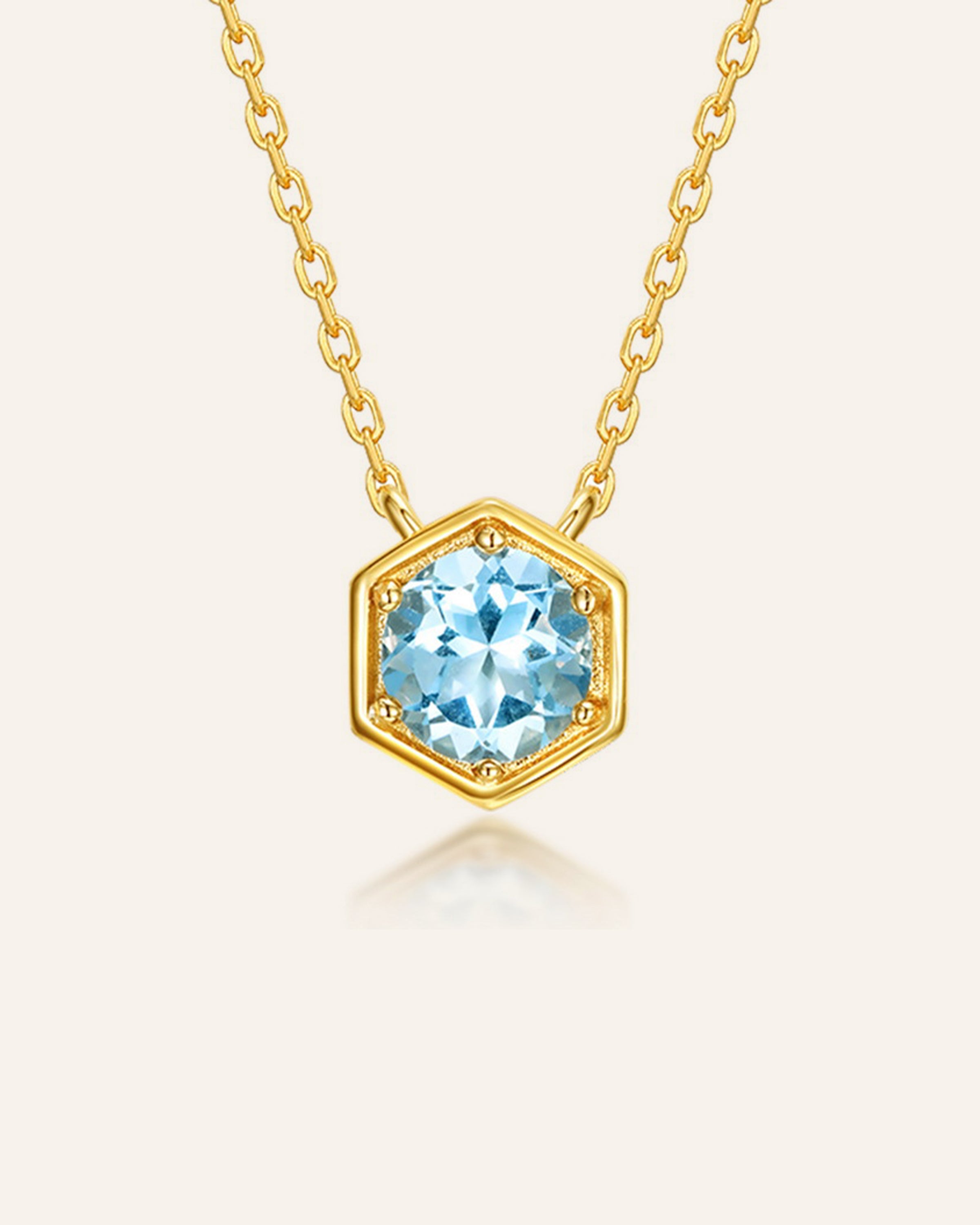 สร้อยคอหินประจำเดือนมีนาคม – อะความารีน