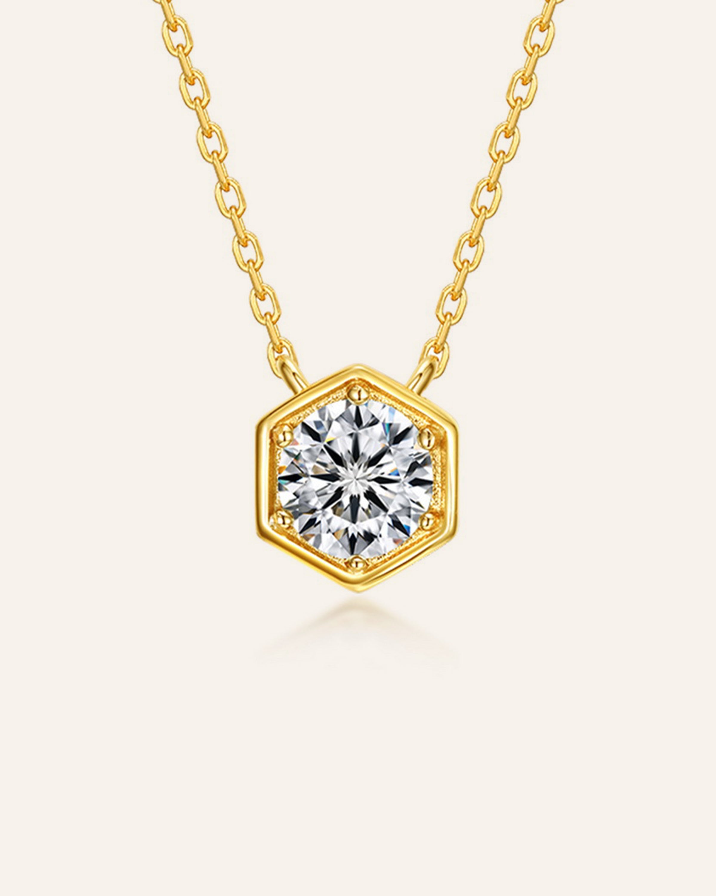 April Birthstone Necklace – Moissanite
