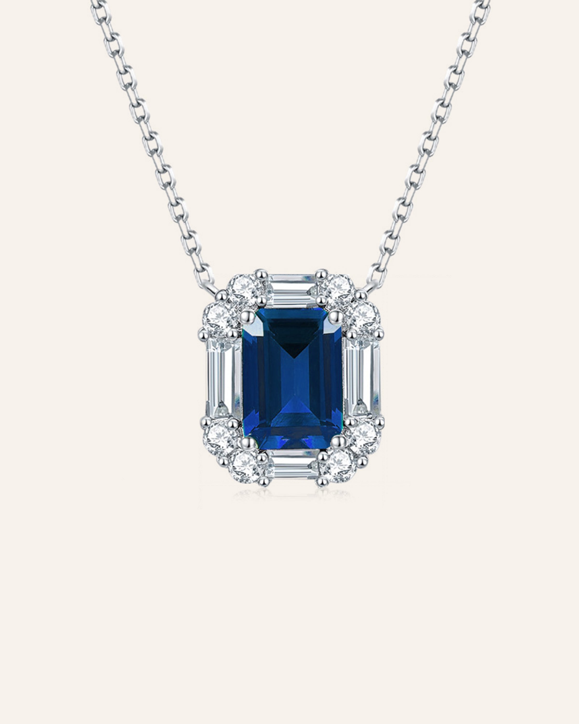Blue Harmony Sapphire Set (Necklace & Stud Earrings)