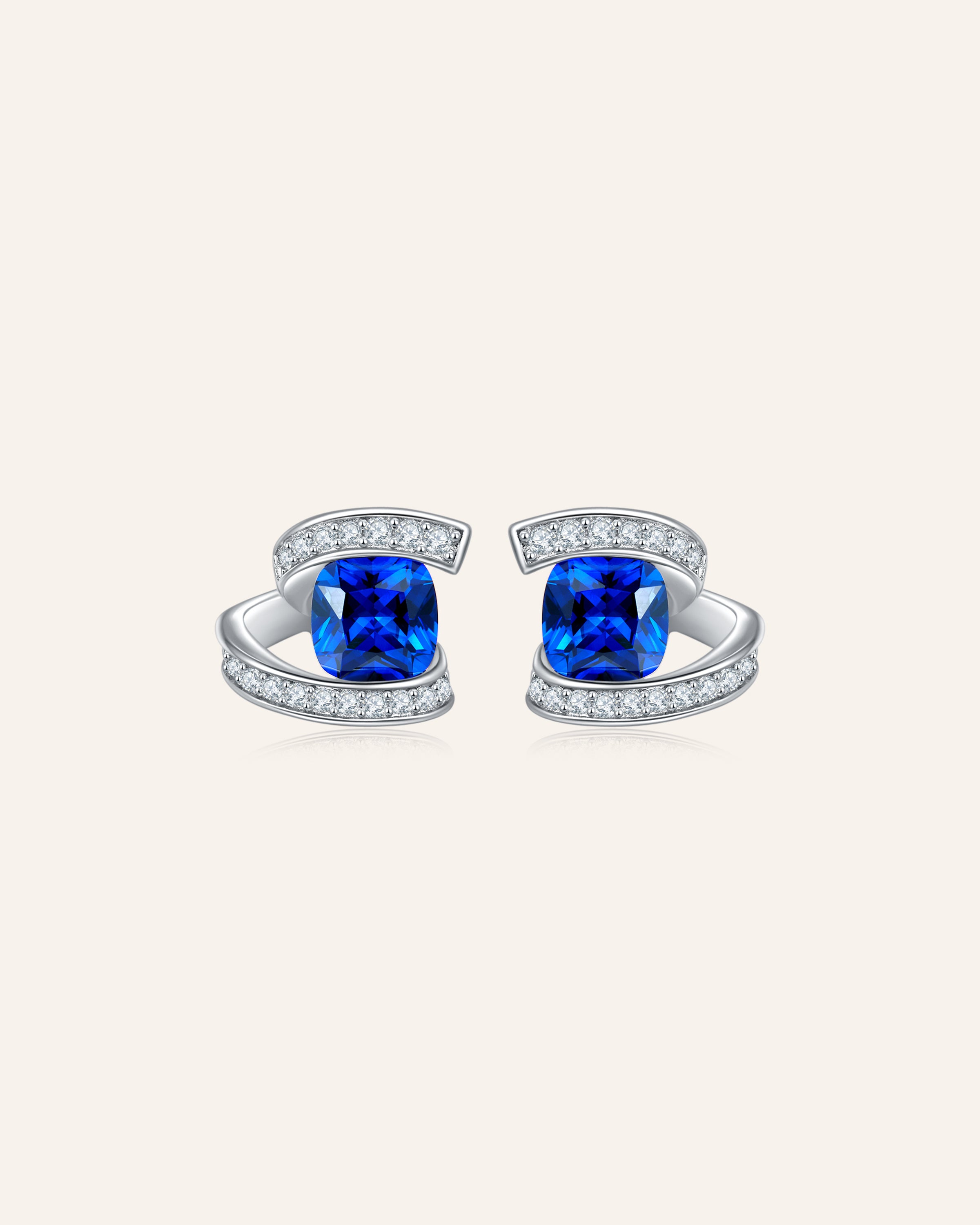 2-carat Stub Earrings - Blue Nova