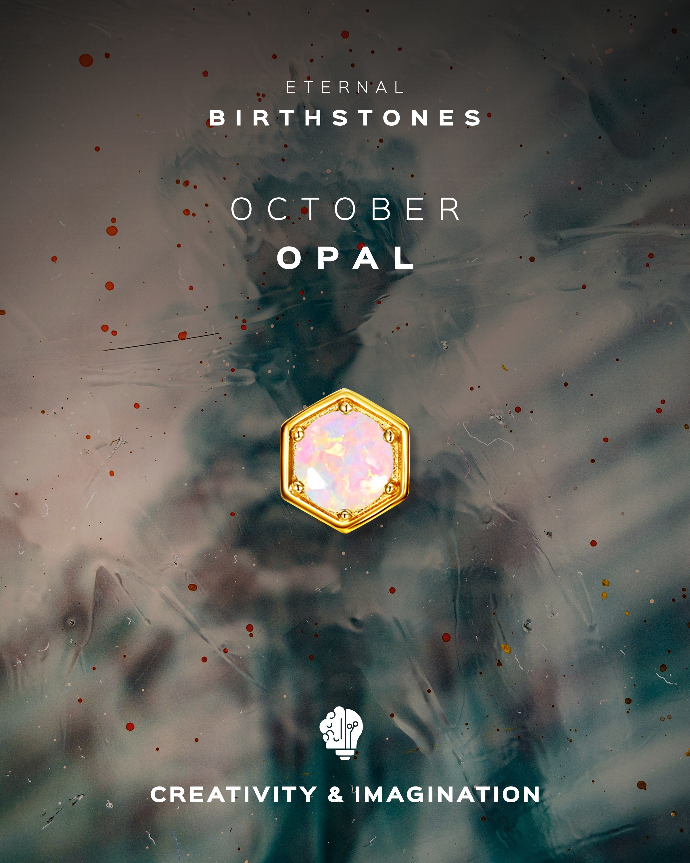 October Birthstone Necklace – Opal