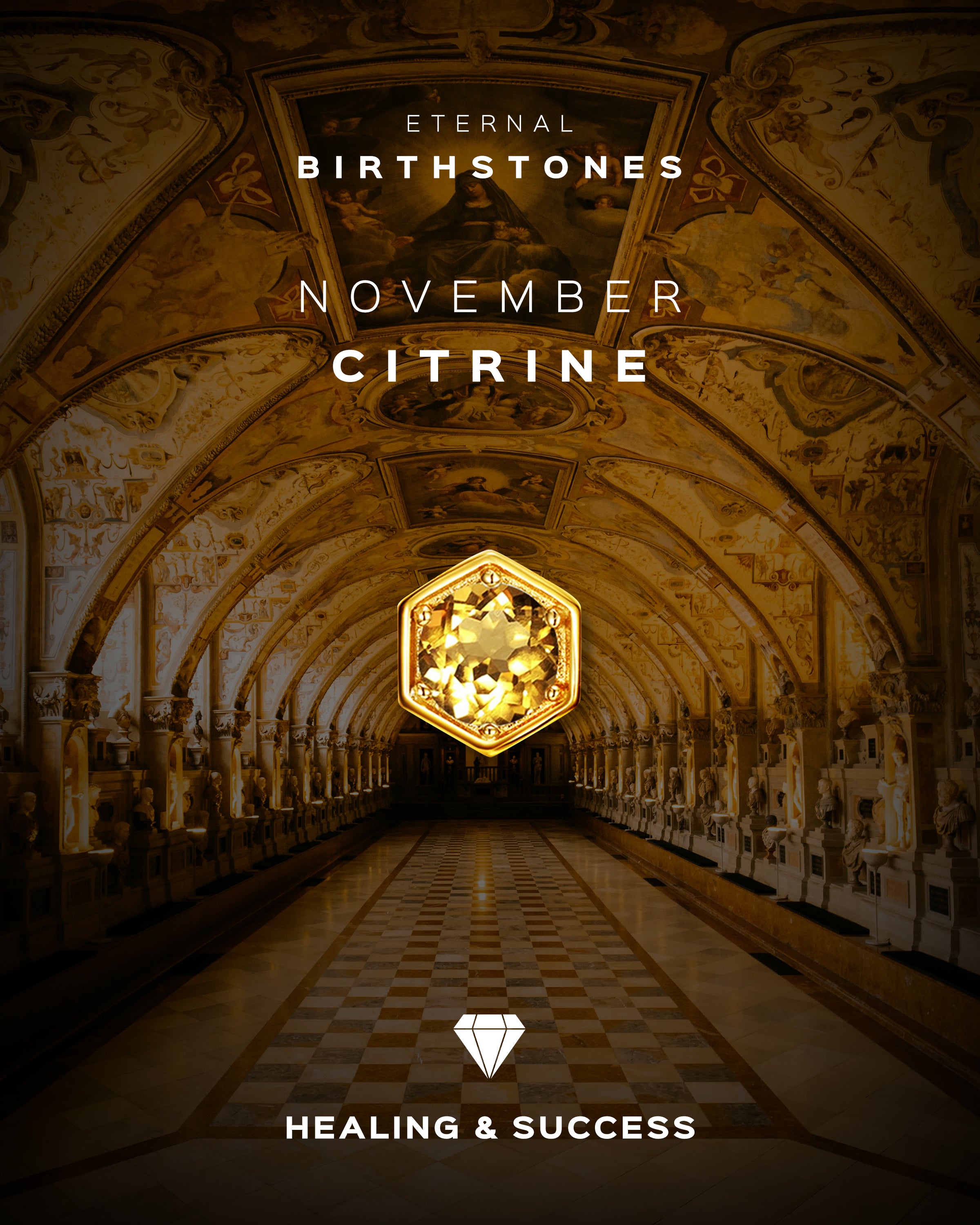 November Birthstone Necklace – Citrine