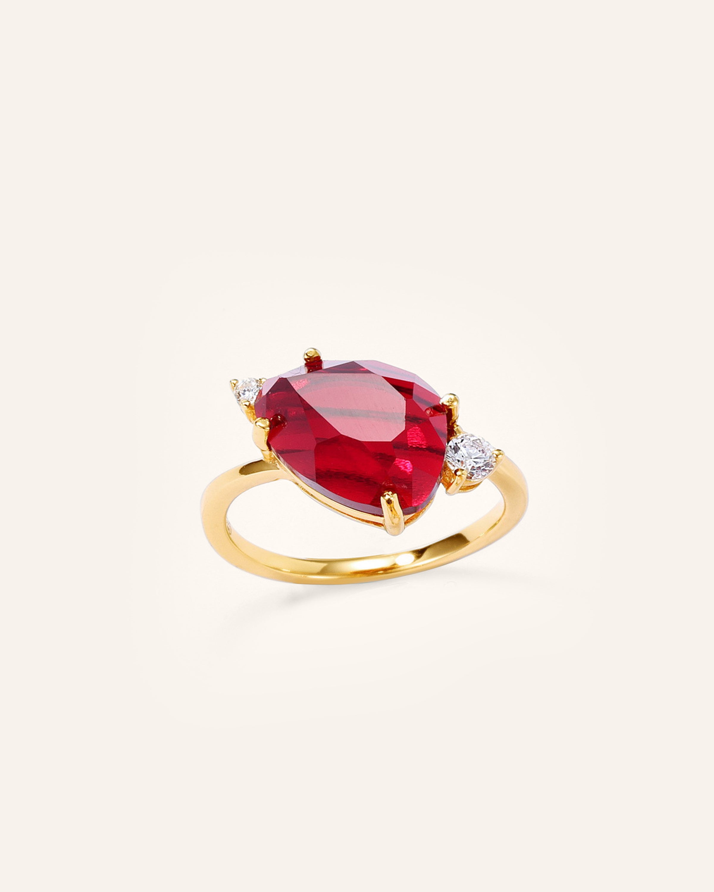 Crimson Desire Garnet Ring