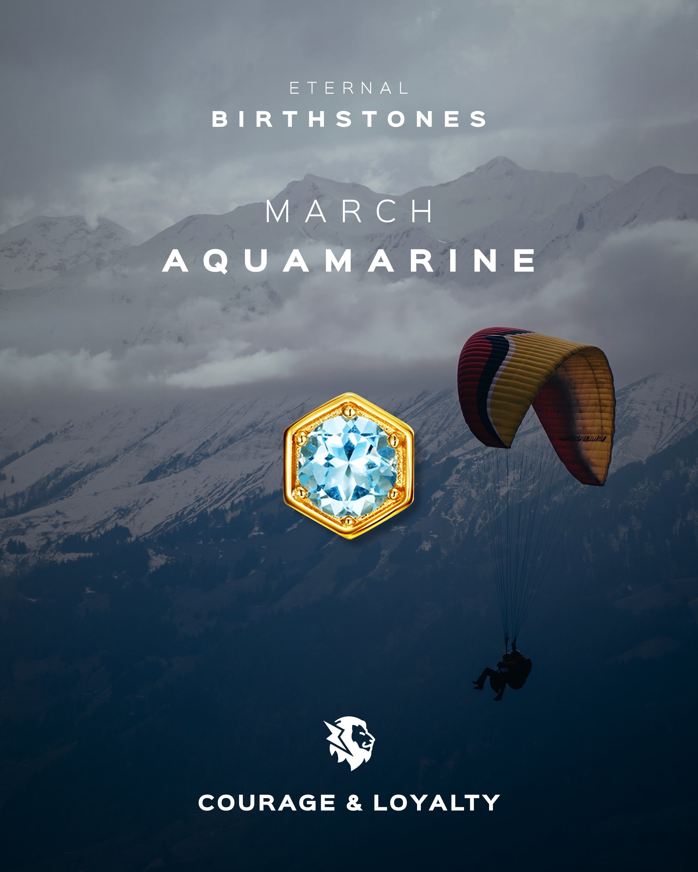 March Birthstone Necklace –  Aquamarine