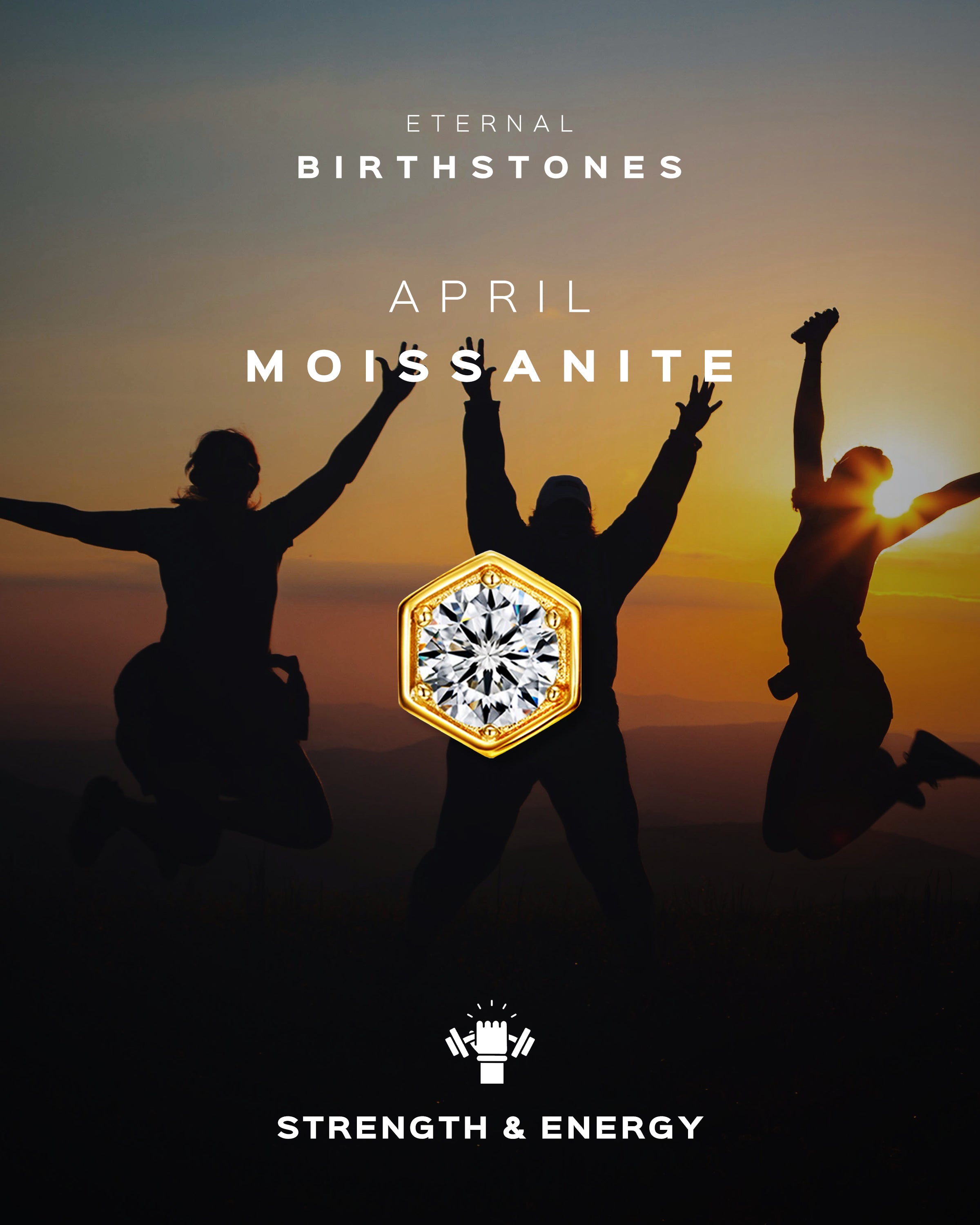April Birthstone Necklace –  Moissanite