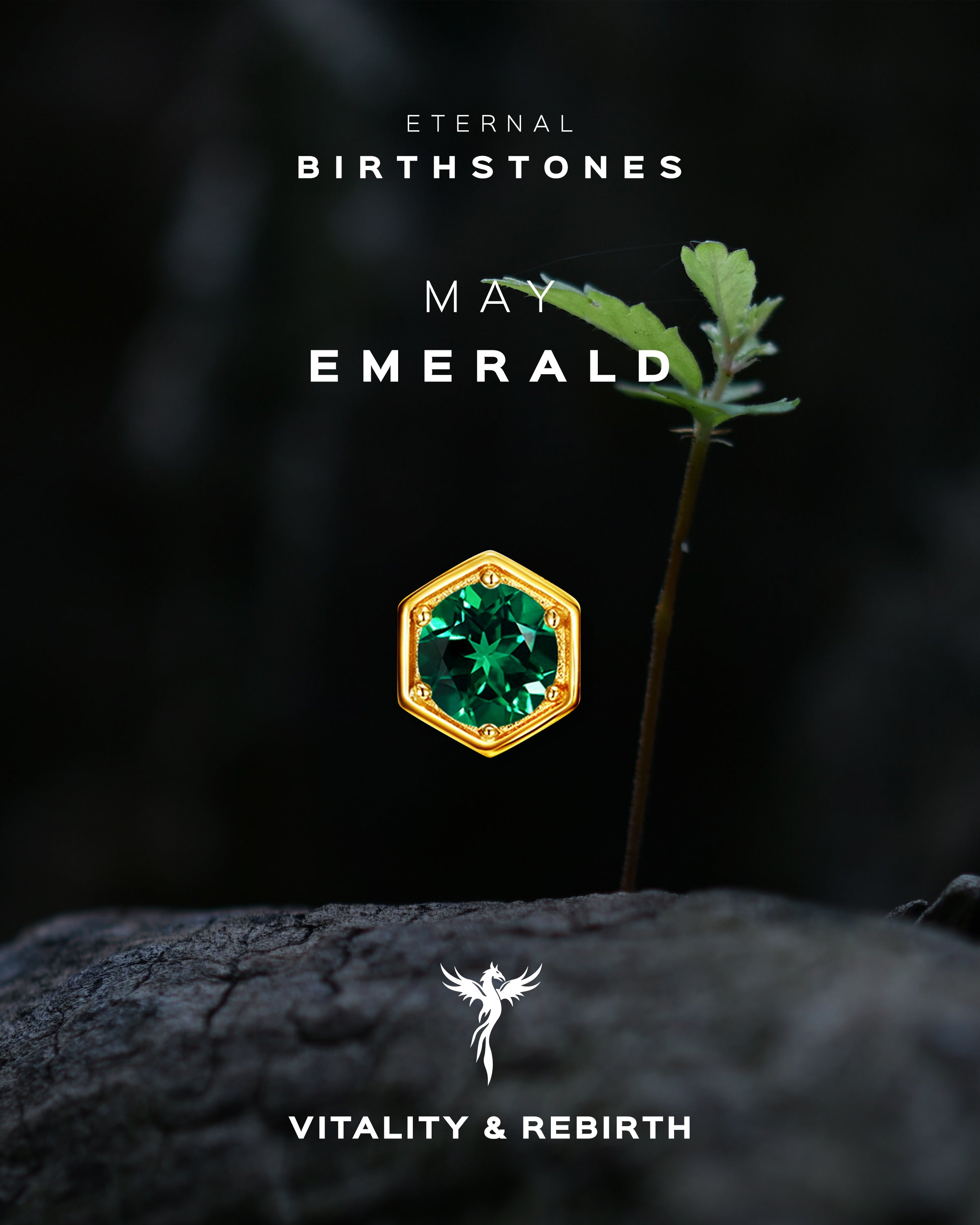 May Birthstone Necklace –  Emerald