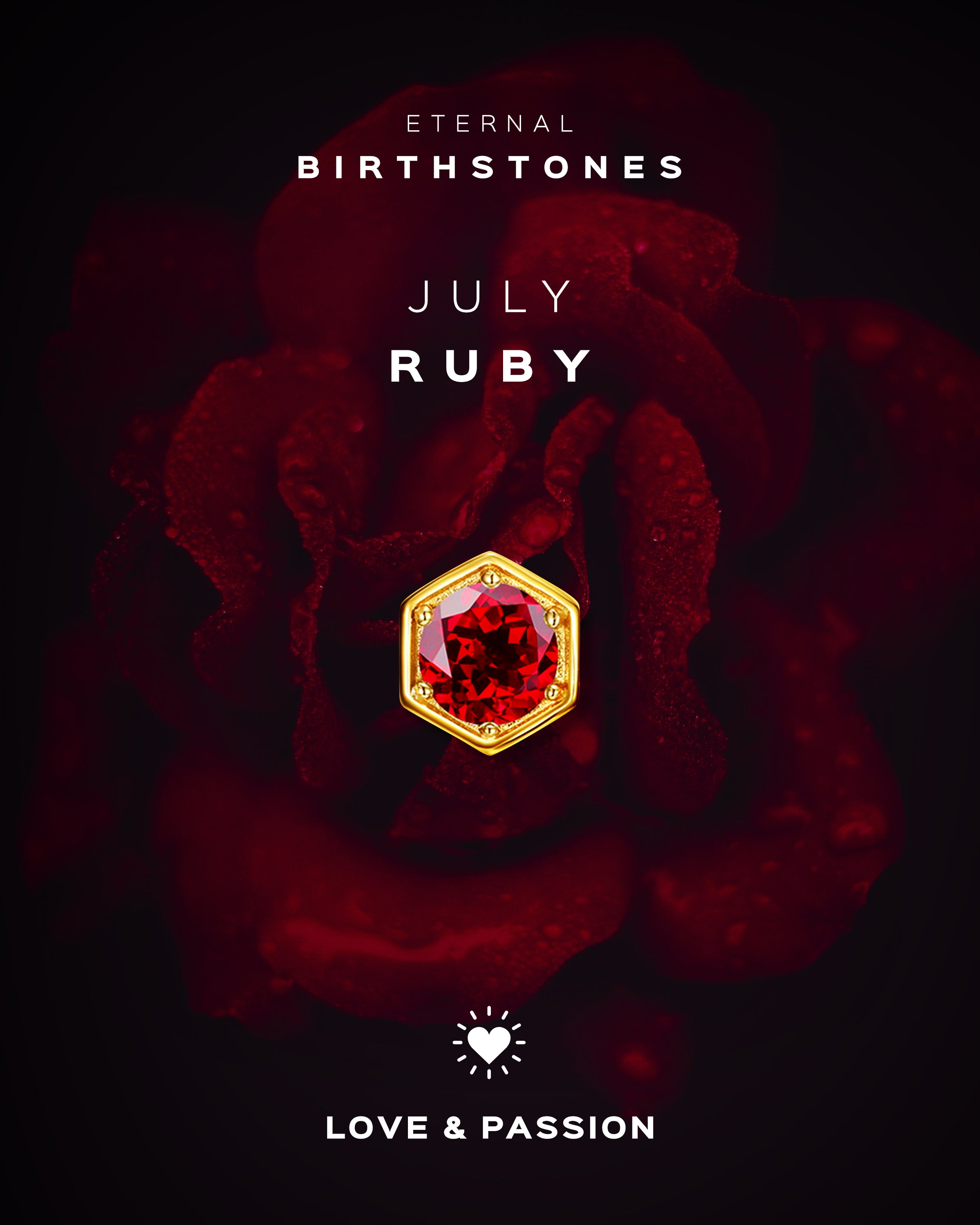 July Birthstone Necklace – Ruby