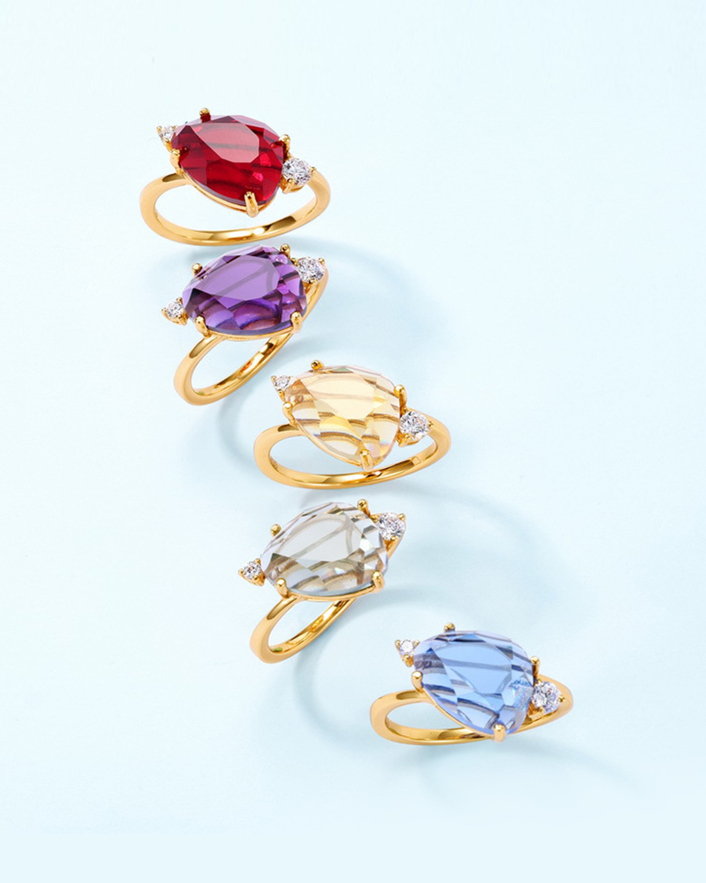 Azure Enchantment Blue Crystal Ring