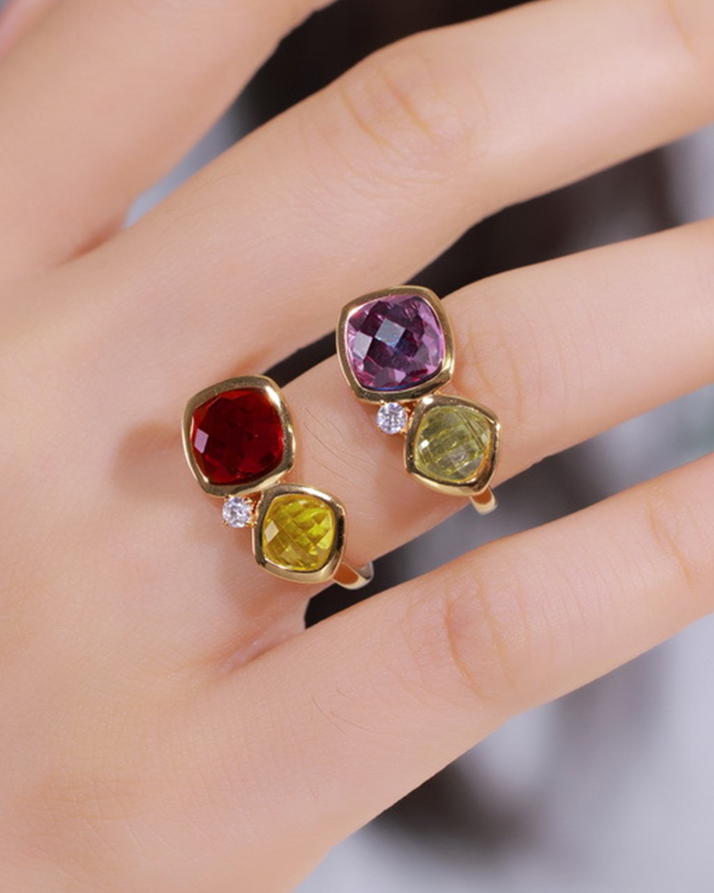 Ethereal Glow Gemstone Ring