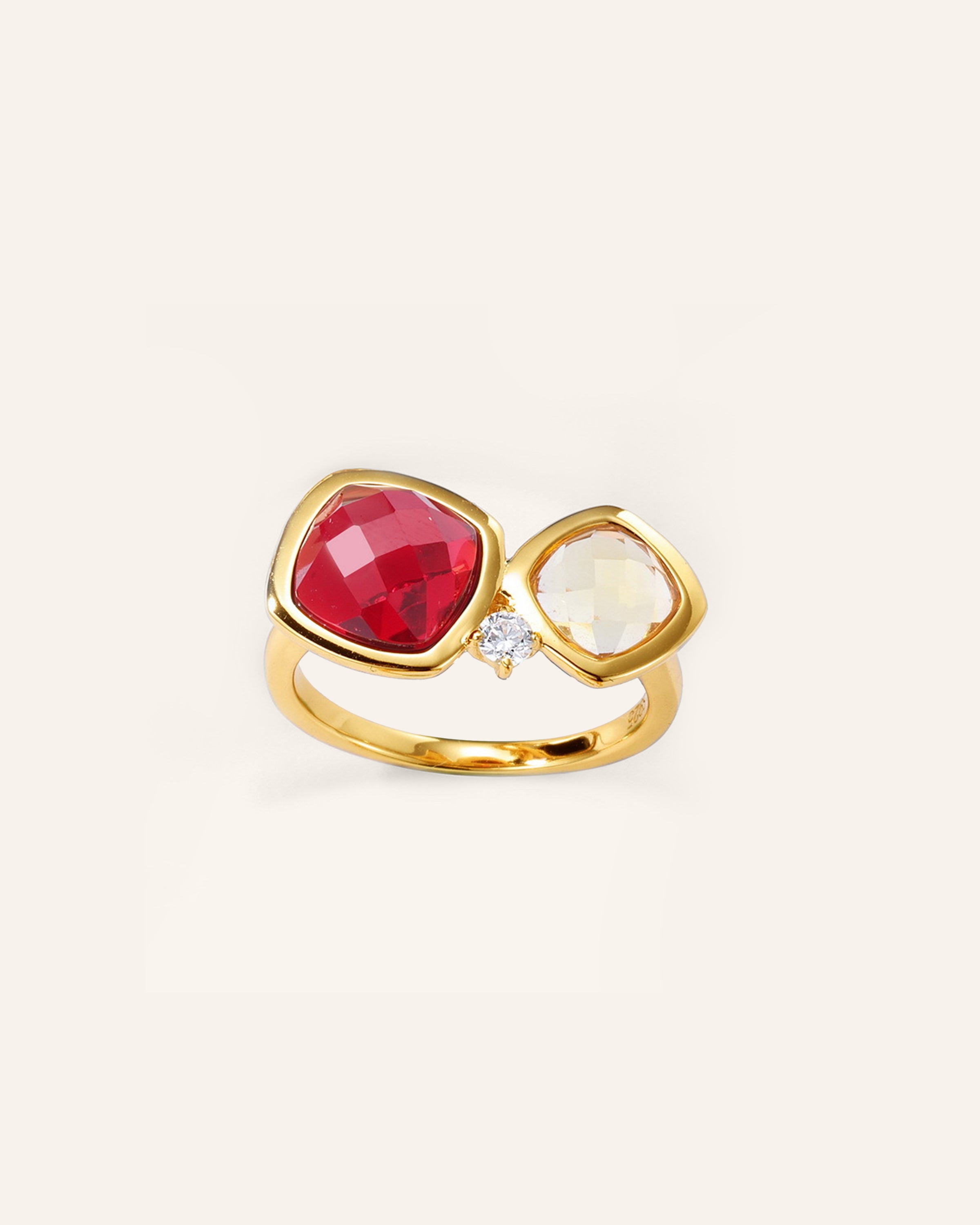 Crimson & Dawn Gemstone Ring