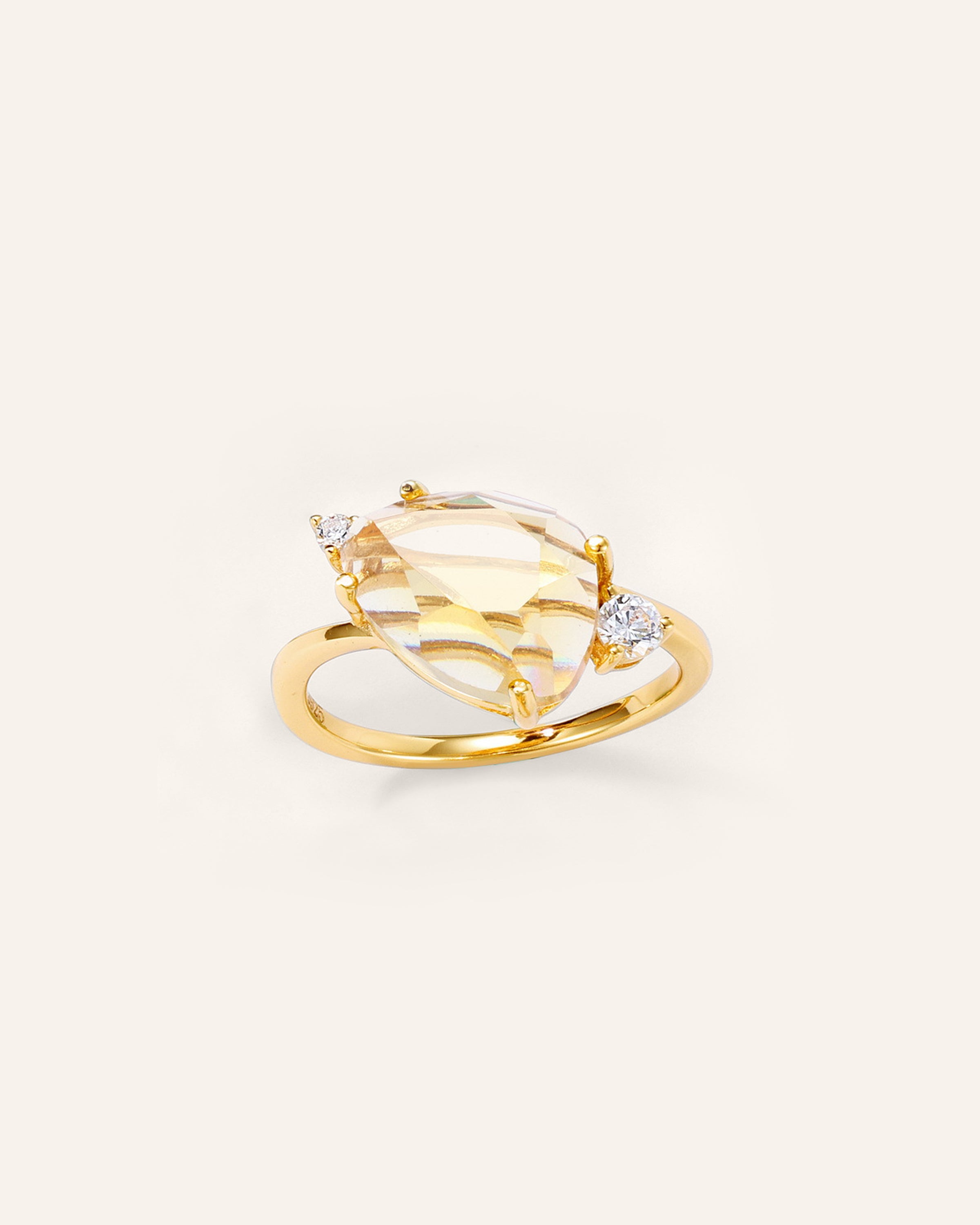 Golden Ember Citrine Ring
