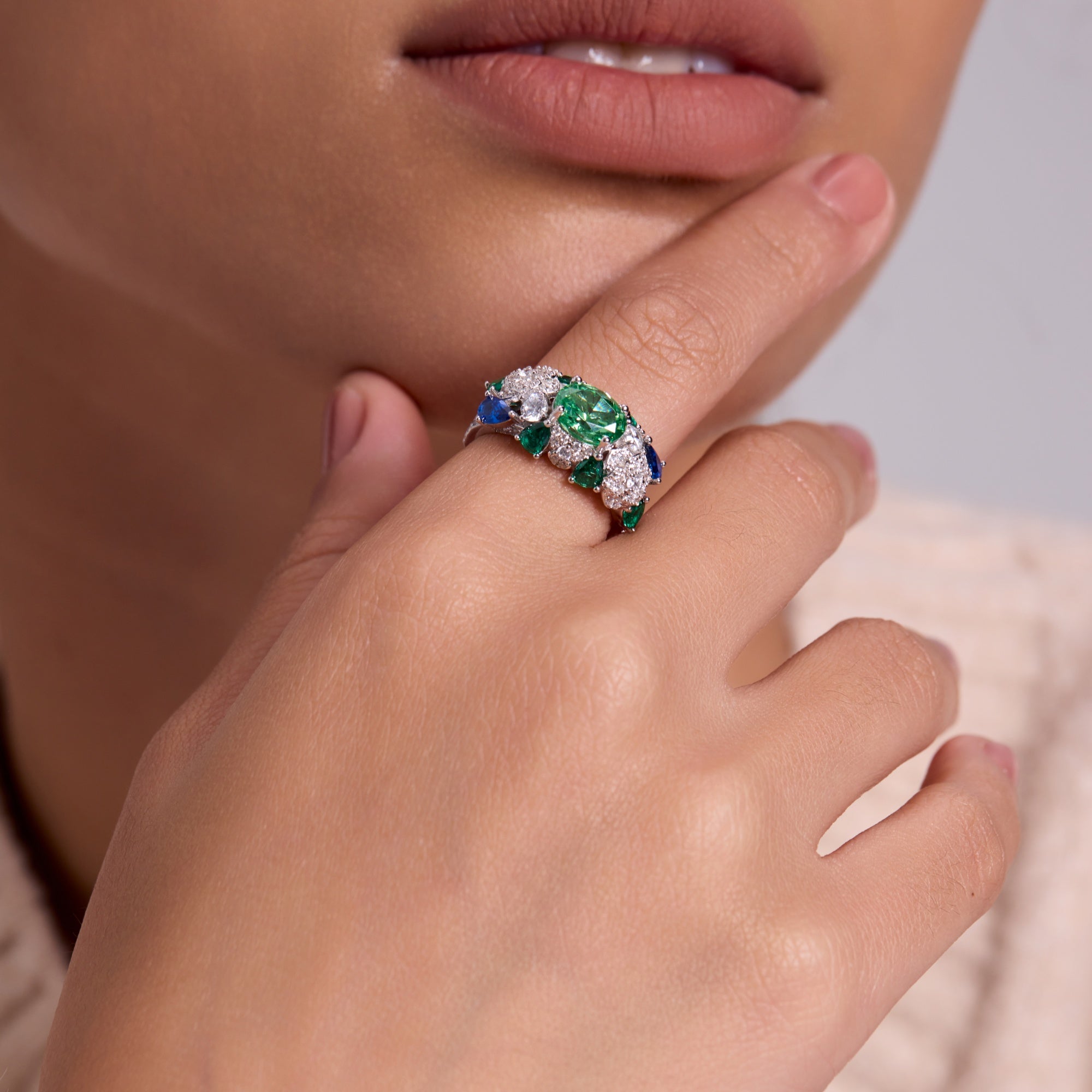 3-carat Cocktail Ring - Floral Bloom