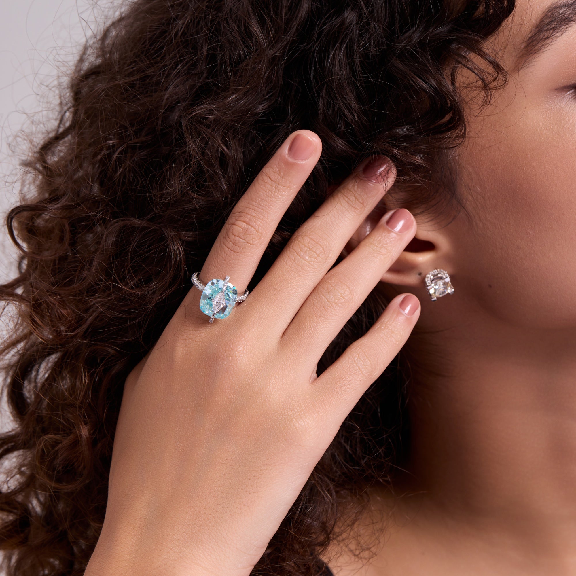 8-carat Stone on Stone Ring - Jelly Sea